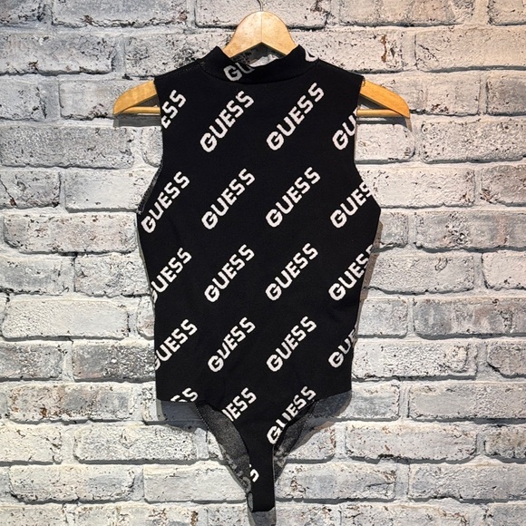 GUESS Rare Black + White Monochrome Bodysuit - Picture 6 of 10
